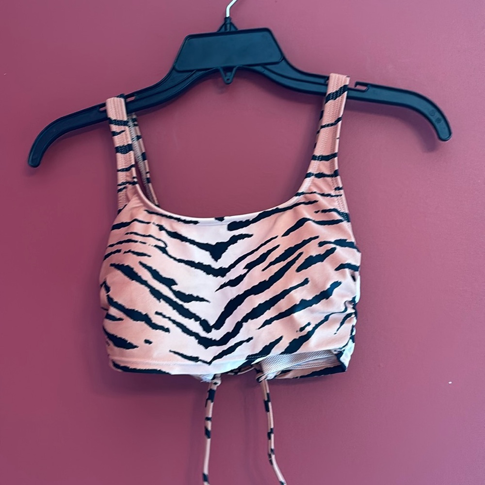 Tiger Print Bikini Top